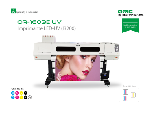 OR-1603E UV 1.6m Impression multicouche avec trois têtes I3200