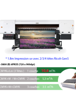 OR-5800 Imprimante rouleau à rouleau UV 1.8m avec têtes d’impression 2/3/4 Gen5