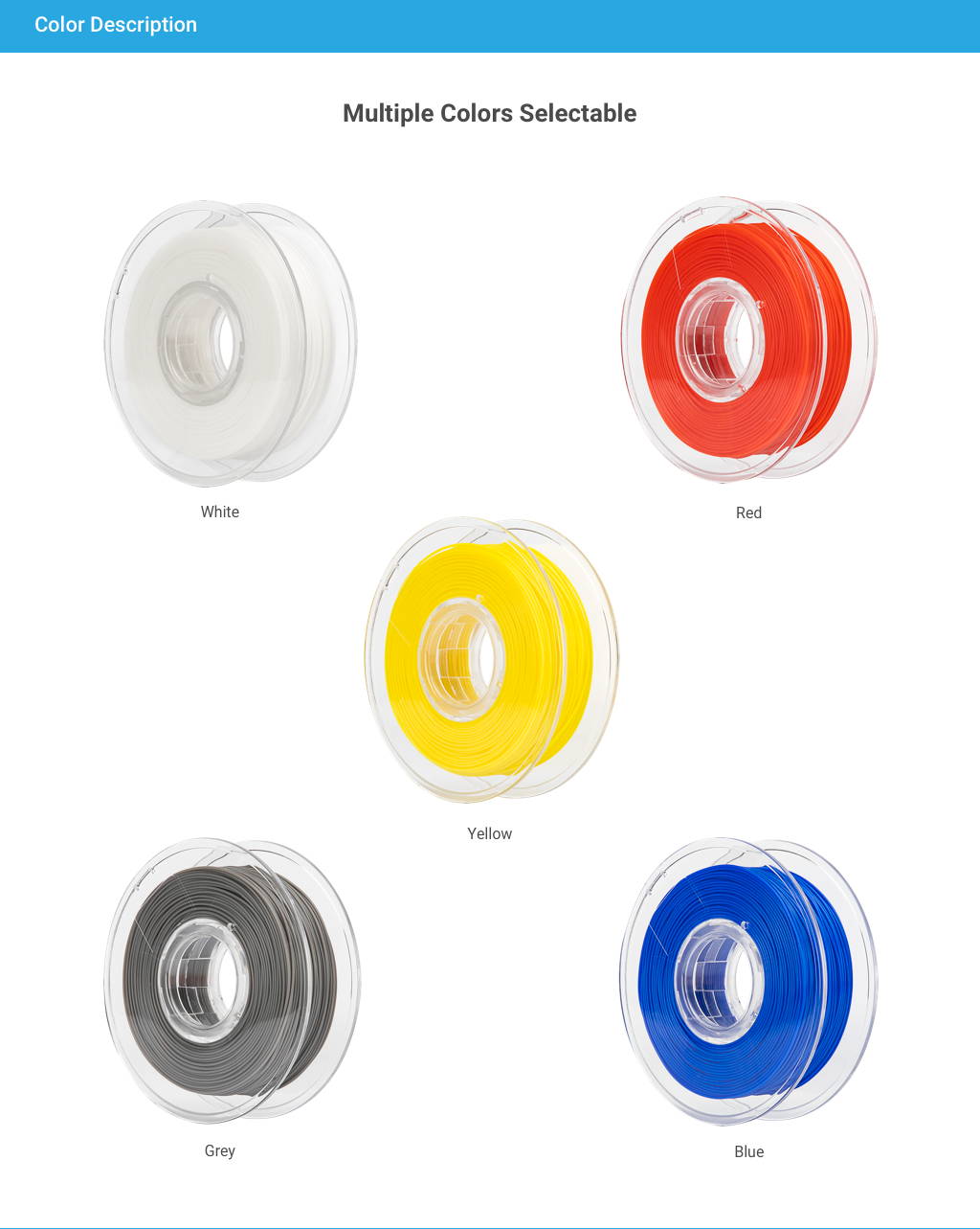Filament PLA JAUNE (500g)
