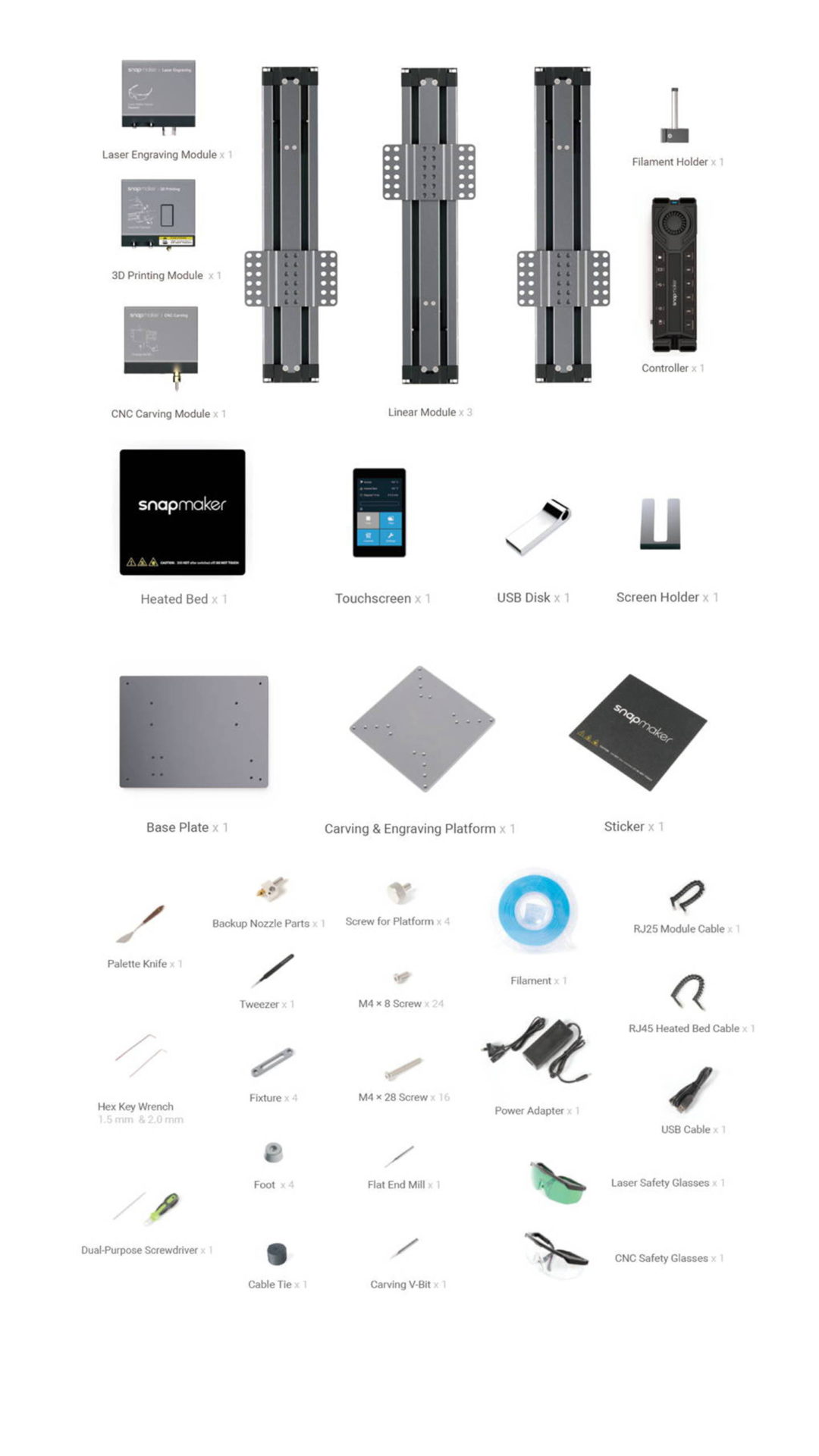 Imprimante 3D 3-en-1 Snapmaker Original Educatif