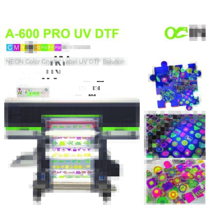 Imprimante d'étiquettes couleur A-600 PRO UV DTF NEON