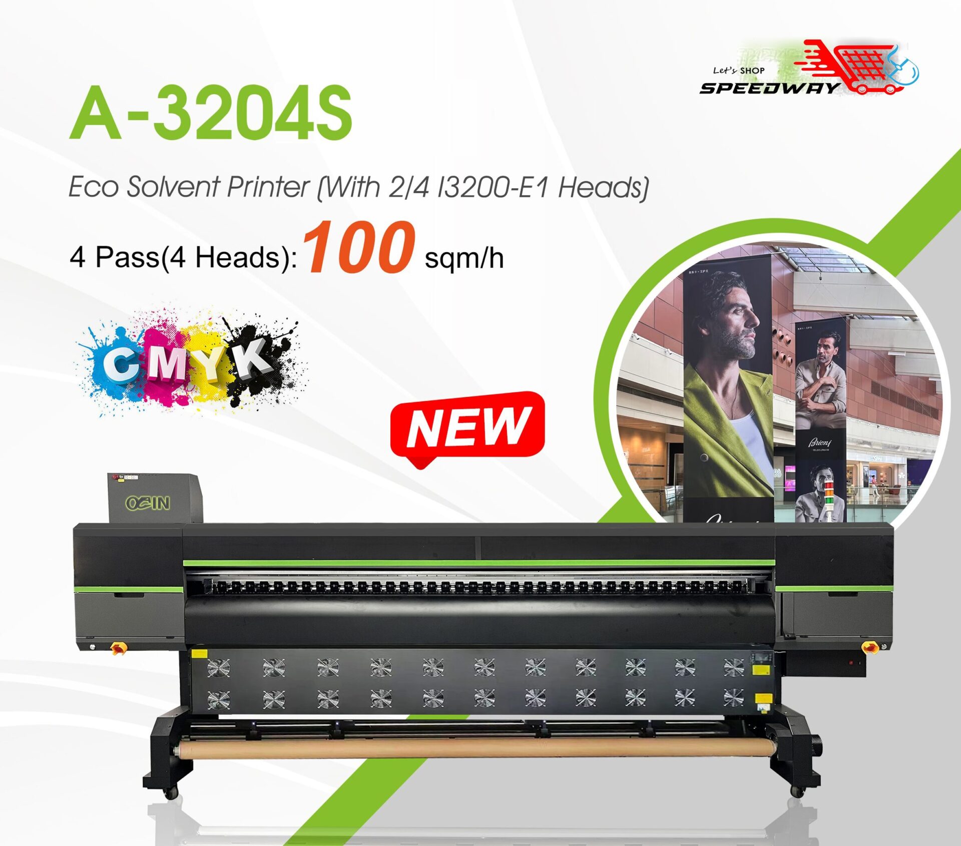 3204s Imprimante à solvant écologique A-3204S