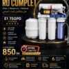 PACK FILTRE RO COMPLET – E1 75GPD – 5 STAGES