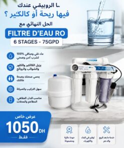 FILTRE D’EAU RO – 6 STAGES – 75GPD